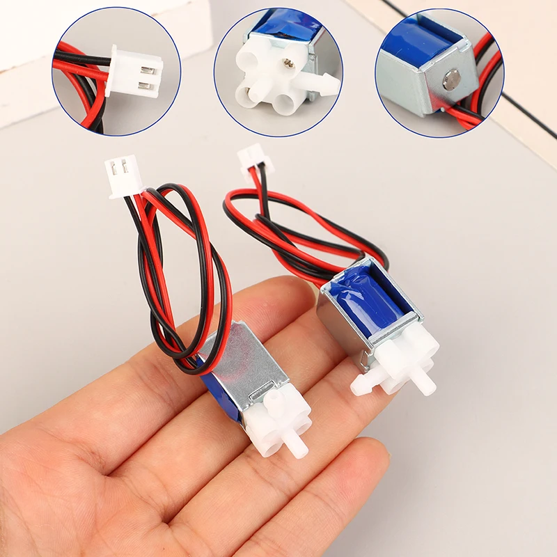 Mikro mini solenoidný ventil Normálne uzavretý DC 3,7V 6V 12V Elektrický regulačný ventil Výfukový ventil obojsmerný solenoidný ventil
