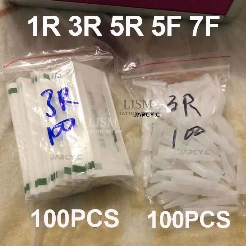 Mikrobladové tetovacie ihly Tipy 0,35*50 mm ihlové čiapky 100ks 1r jednotlivé ihly pre obočie/očné linky/pery trvalý make -up