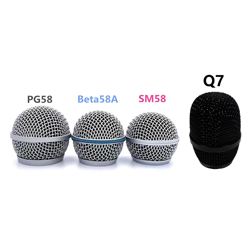 Mikrofónová náhradná hlava oceľ pre SM58 Q7 Runheld Microfón Grill Hlava sa hodí