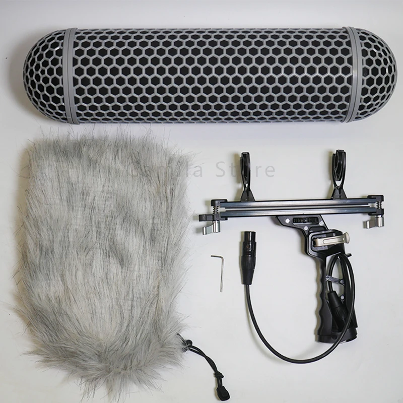 Mikrofónové čelné sklo Černé sklo Černé sklo Chráňte klietku Rycote Shock Suspension Systém pre Rode NTG1 NTG2 NTG3 NTG4