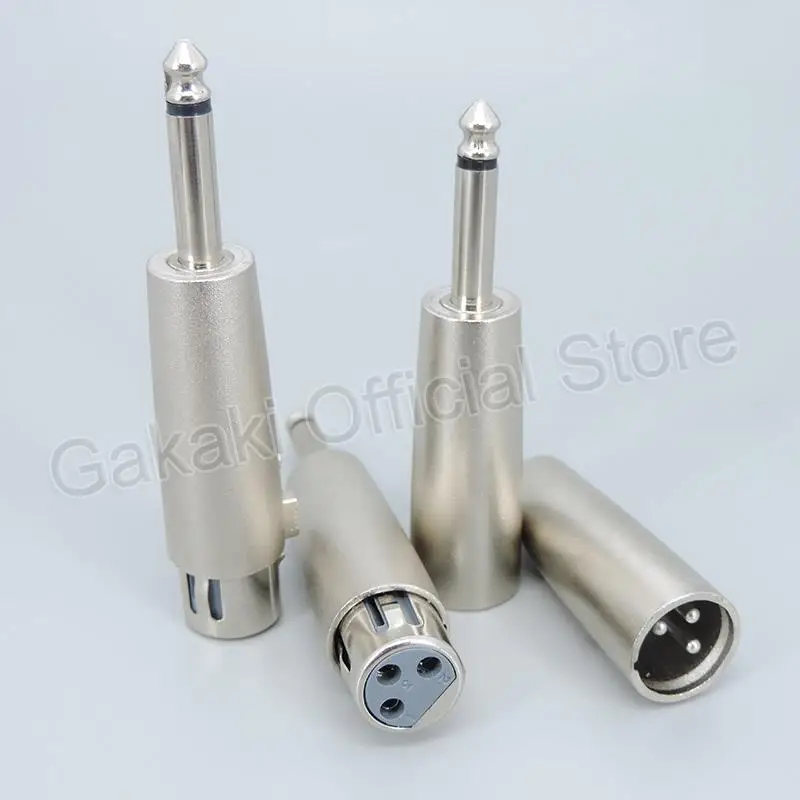 Mikrofónový adaptér 6,35 mm 6,5 až xlr 3 PIN Mužský samica konvertéra Connerter 6,5 mm zvuk Mužská zástrčka Mono RCA