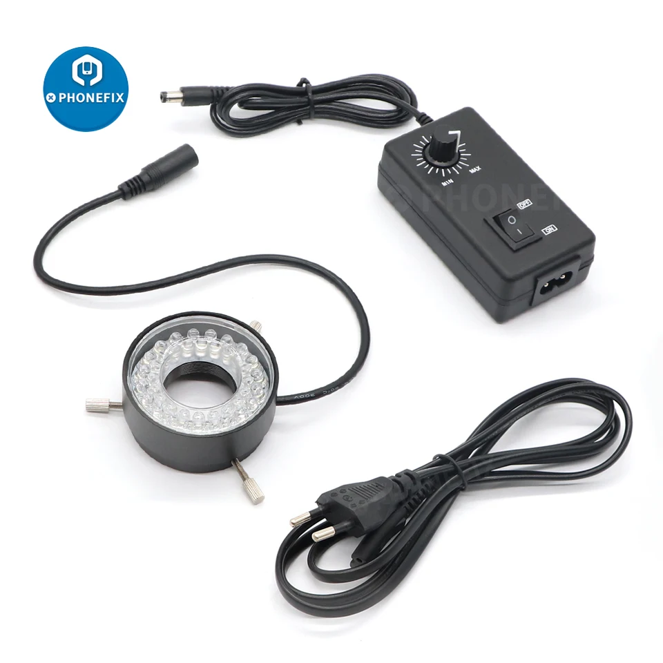 Mikroskop 40 LED kruhový svetlo osvetľovacia žiarovka 0-100% nastaviteľné LED kruhové svetlo pre digitálny video monokulárny mikroskop HDMI USB