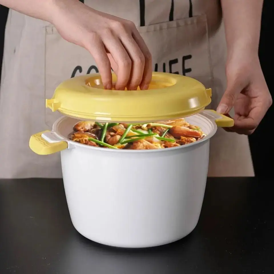 Mikrovlnná ryžová sporák parný hrniec Pastamaker rúry vegetariánska kontajner varenie varenie polievkový tlakový kvetináč mikro misa zelenina