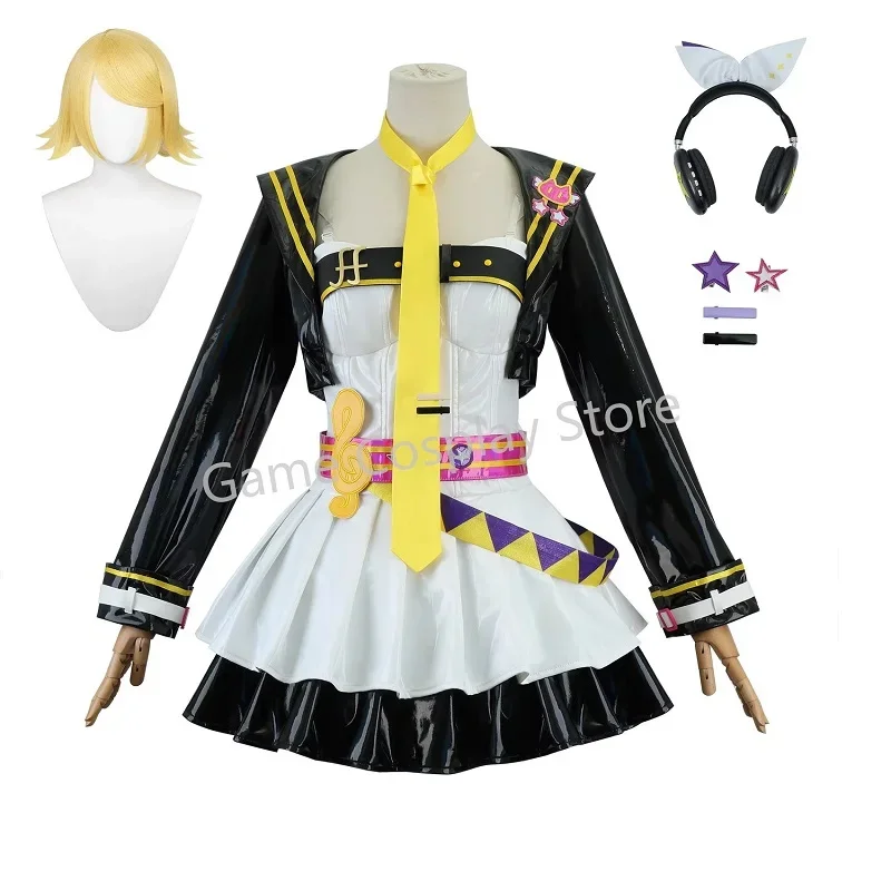 Mikuu Anime Rin Len Cosplay kostým Kagamine JK Uniforma Rola Hrá sa pre Halloween Party Women Game Figures