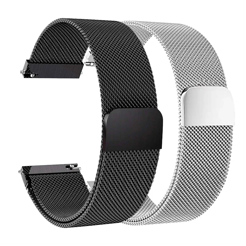 Milanese Loop pre Samsung Galaxy Watch 6/5/4/6 Classic/Active2 Band 22/20 mm kovový magnetický náramok Huawei GT 4-3-Pro-2-2e