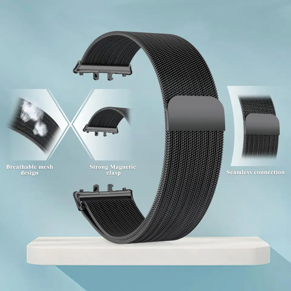 Milanese Loop Strap pre Samsung Galaxy Fit 3 Príslušenstvo z nehrdzavejúcej ocele Kovový pás náramok Correa Magnetic Galaxy Fit3 pás