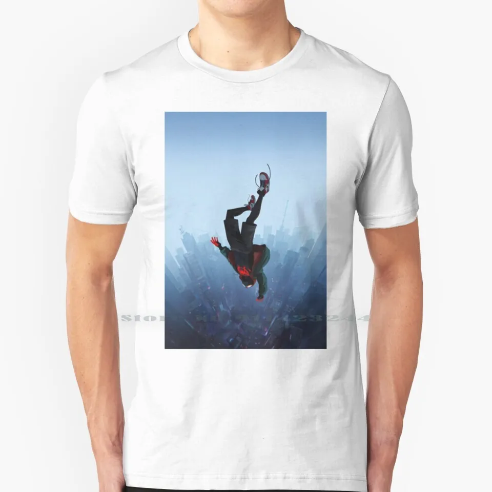 Miles Morales skáče 100% bavlnené tričko Miles Morales do Spiderverse Spider Verš Raimi Gwen Stacy Comic Book Superhrdina