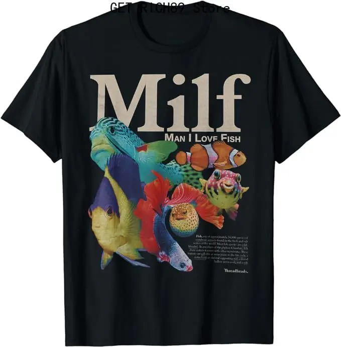 MILF MAN Milujem rybie tričko Fishing Lover Grafický trič