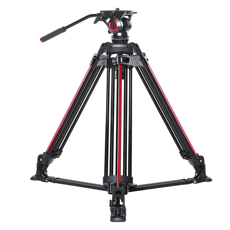 Miliboo Video Tripod Professional Camera Stojan s pozemným rozmetadlom pre DSLR kamerku svadobná fotografia cestovanie rýchleho prepravy