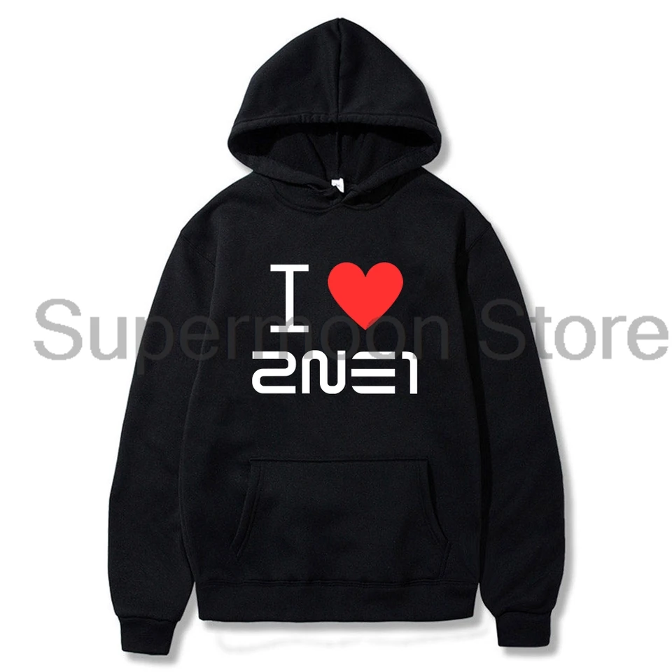Milujem 2Ne1 Merch Vitajte späť 2024 Hoodie unisex s dlhým rukávom Streetwear Men Dámske mikiny s kapucňou kpop oblečenie