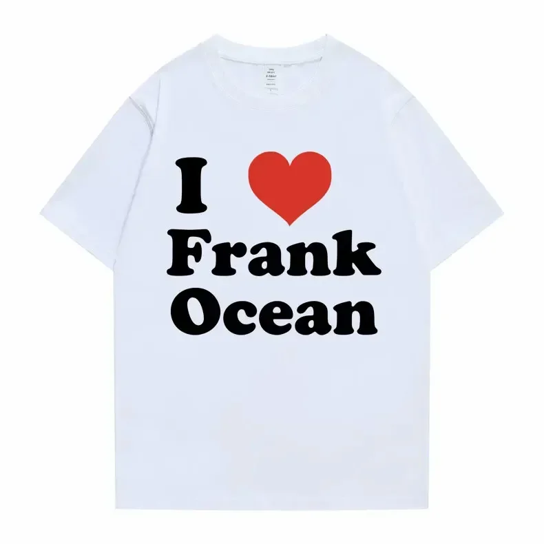 Milujem Frank T-Shirts Men Ženy Blond hip hop trend Trend Ocean Módne nadmerne nadmerne