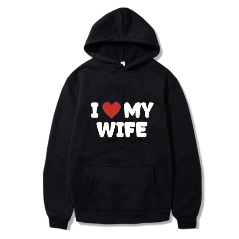 Milujem svoju manželku/manžel módu Ženy/muži mikiny Letter tlačený pullover s dlhým rukávom mikina vintage harajuku darček pre neho