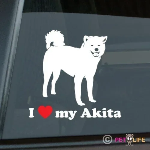 Milujem svoju nálepku s nálepkou akita vinyl - ken car obtisky