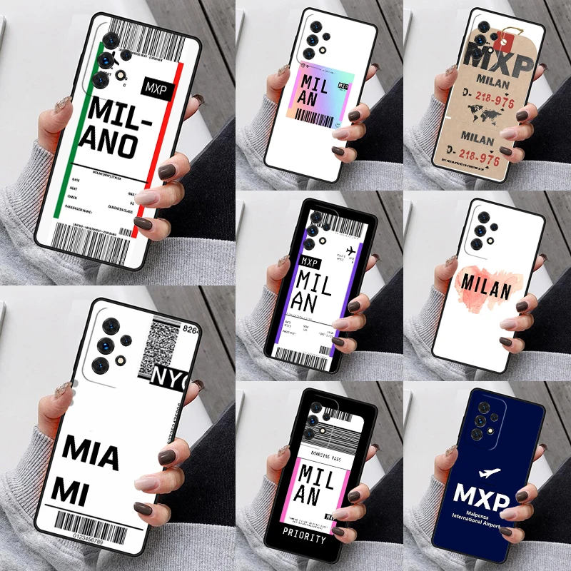 Miláno palubné puzdro pre telefón pre Samsung Galaxy S23 S21 S20 Fe S24 S22 Ultra Note20 S10 S9 S8 Plus A40 A52 A12 A13 A53