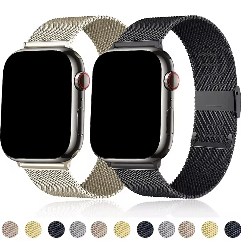 Miláno popruh pre Apple Watch Ultra Band 46 mm 44 mm 40 mm 45 mm 41 mm 49 mm 42 mm 38 mm náramok z nehrdzavejúcej ocele Iwatch 10 9 8 7 5 SE