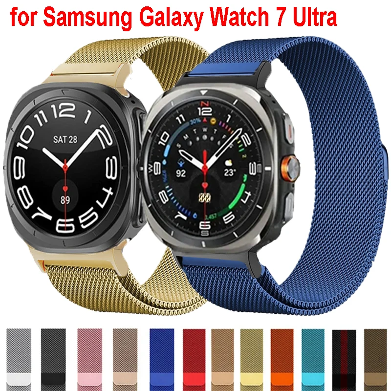 Miláno slučkový remienok pre Samsung Galaxy Watch Ultra 47 mm magnetický pás náramku pre Samsung Galaxy Watch Ultra 47