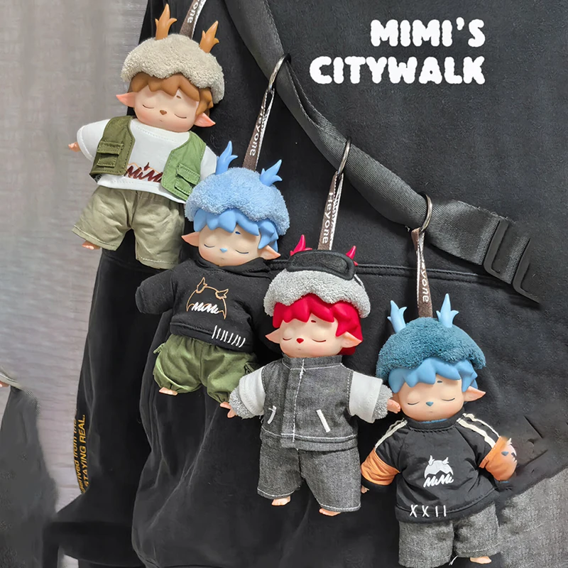 Mimi's City Walk Vinyl Series Blind Box TIDE HRAJTE CUTE MIMI Vinyl Doll Kawaii Doll BAG BAG prívesok