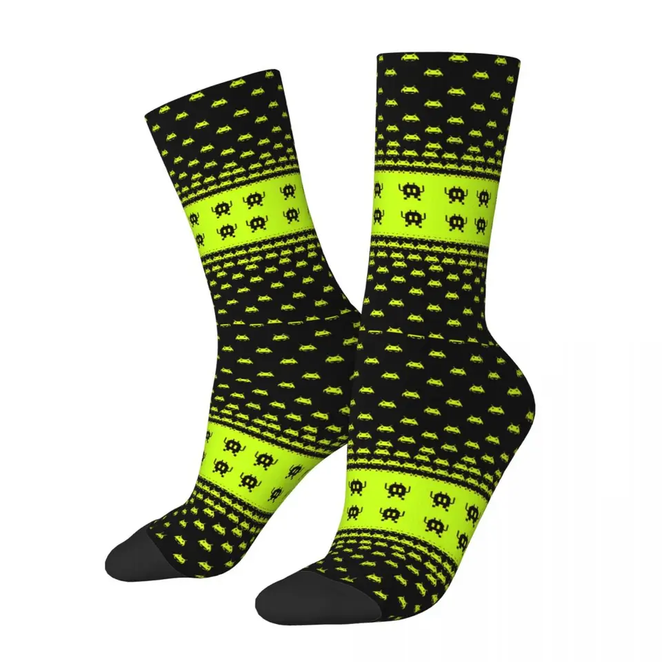 Mimozemská invázia Time Alien a UFO Ponožky Mužské pánske ženy Ženy Zimné pančuchy Polyester