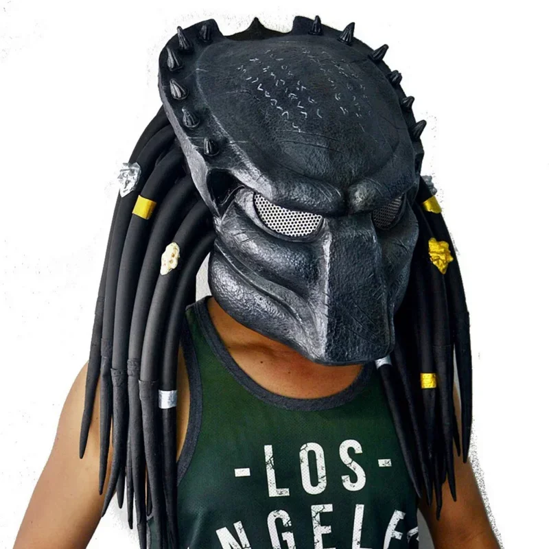 Mimozemšťan vs. predátor cosplay maska ​​pre dospelých unisex latex prilba Halloween Party Accessories Propss