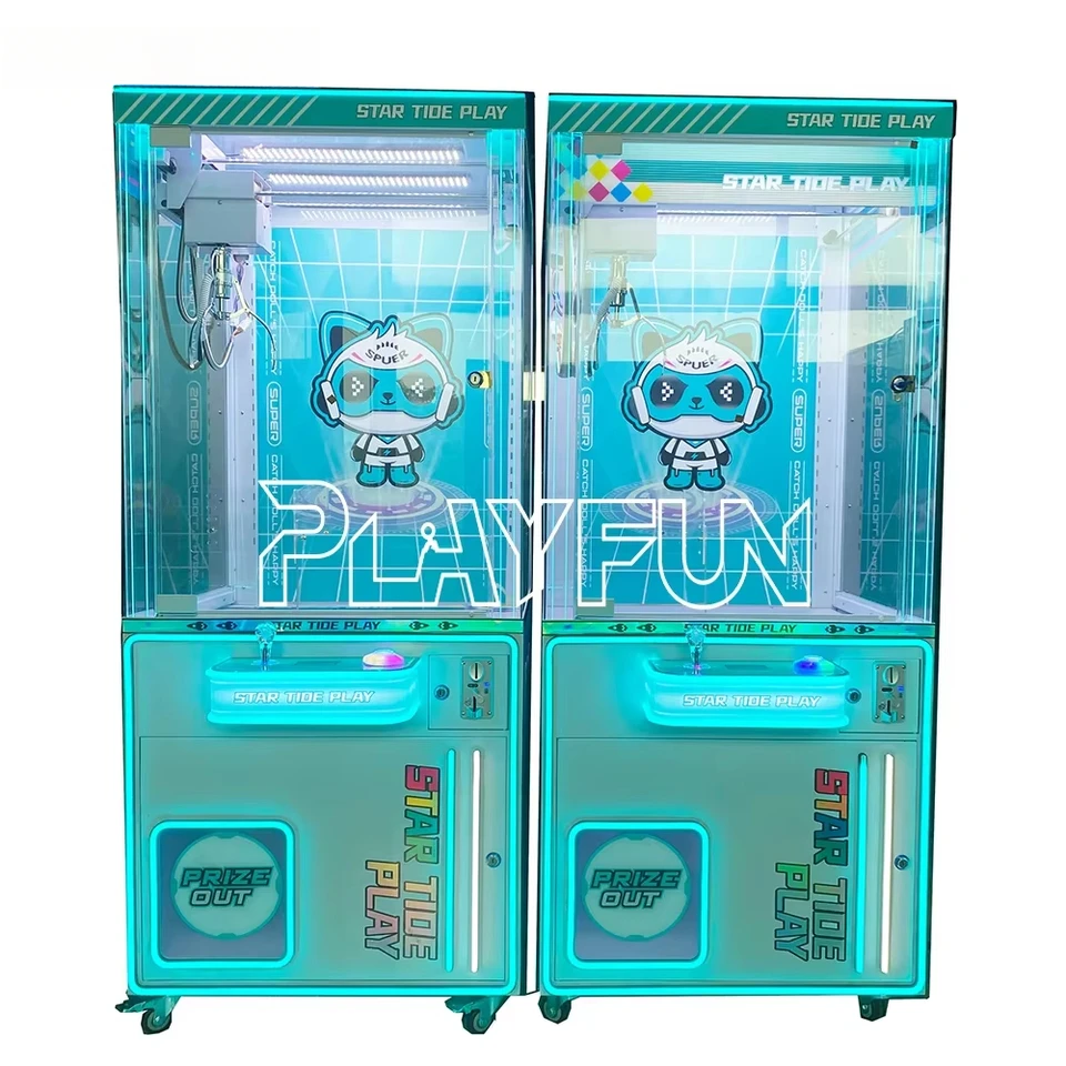 Mince ovládané arkádové hry Claw Crane Game Machine Star Tide Play Dolls plyšové ceny hry stroj