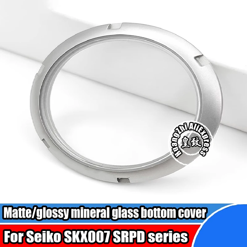 Minerálne puzdro Back pre seiko skx007 skx009 SRPD53 Brushed/Leštené ružové zlato Transparentné skx štíhle puzdro zadné časti Časti zadný kryt