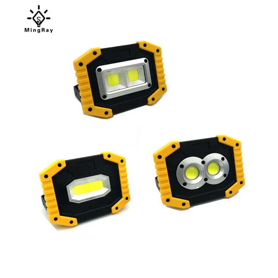 Mingray prenosný reflektor USB Nabíjateľný lítium 1000 Lumen 10W LED svetlomet Work Lamp Mini Výkonné ručné povodňové svetlo