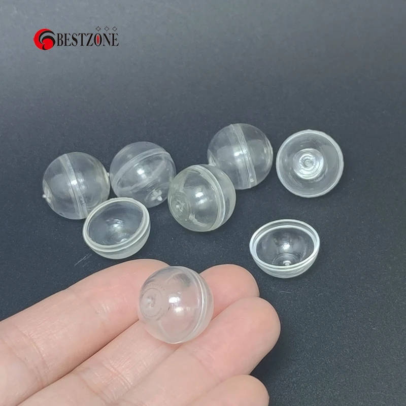 Mini 100ks 0,59 palca D15 mm priehľadné priehľadné plastové malé kapsuly Hračky Prekvapenie lopta Prázdna vaječná škrupina detská skrinka Tiny Paintba Prop