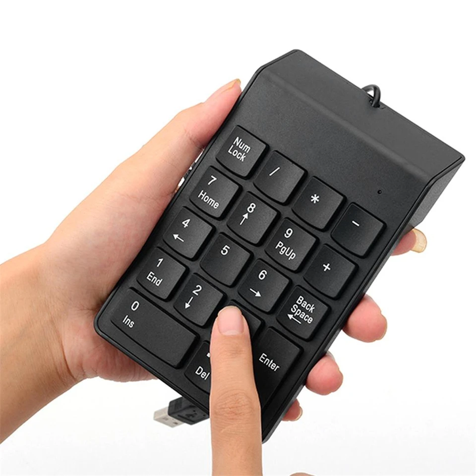 Mini 18 klávesov Wireless Numeric Keyboard 2,4 GHz USB Numpad Digital Pave numpad pre účtovné tablety notebook pre notebook