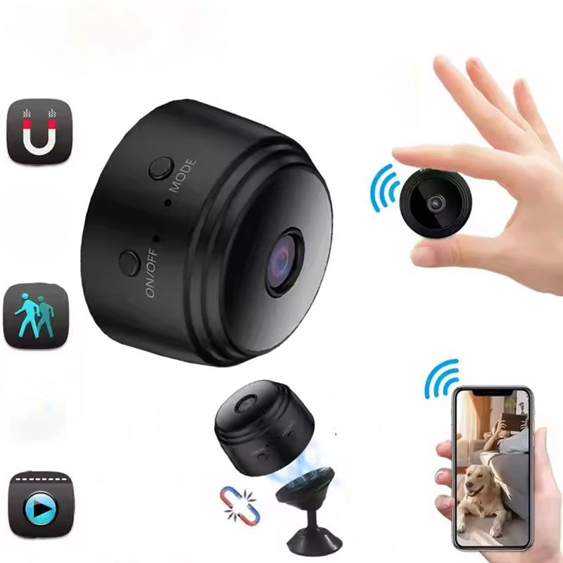 Mini A9 WiFi Fotoaparát bezdrôtové monitorovanie videa Monitorovanie kamery Smart Home pre dojčatá a domáce zvieratá