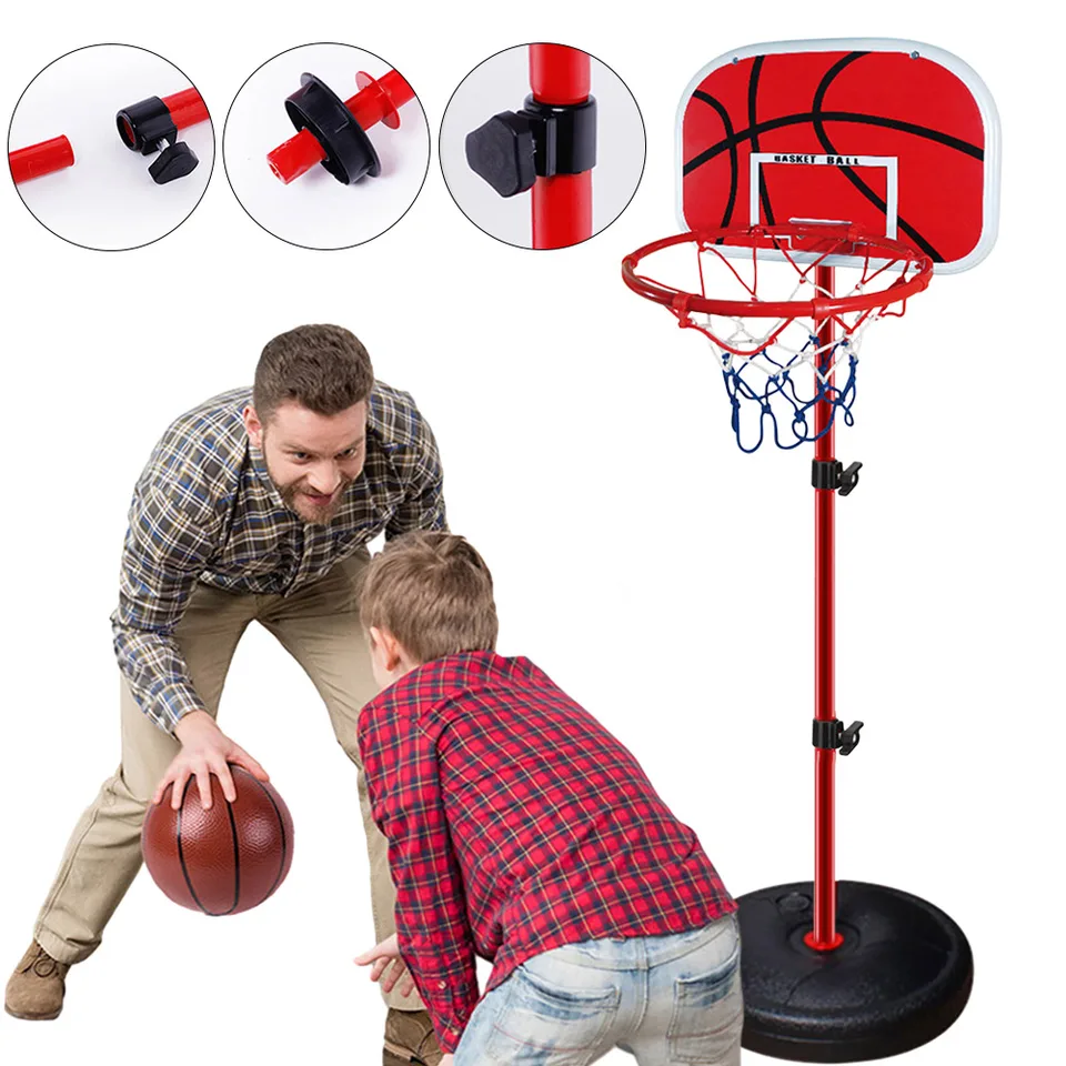 Mini basketbalový obruč s loptou a pumpou prenosný basketbalový obruč nastaviteľný basketbalový obruč pre deti pre deti mladí dospelí
