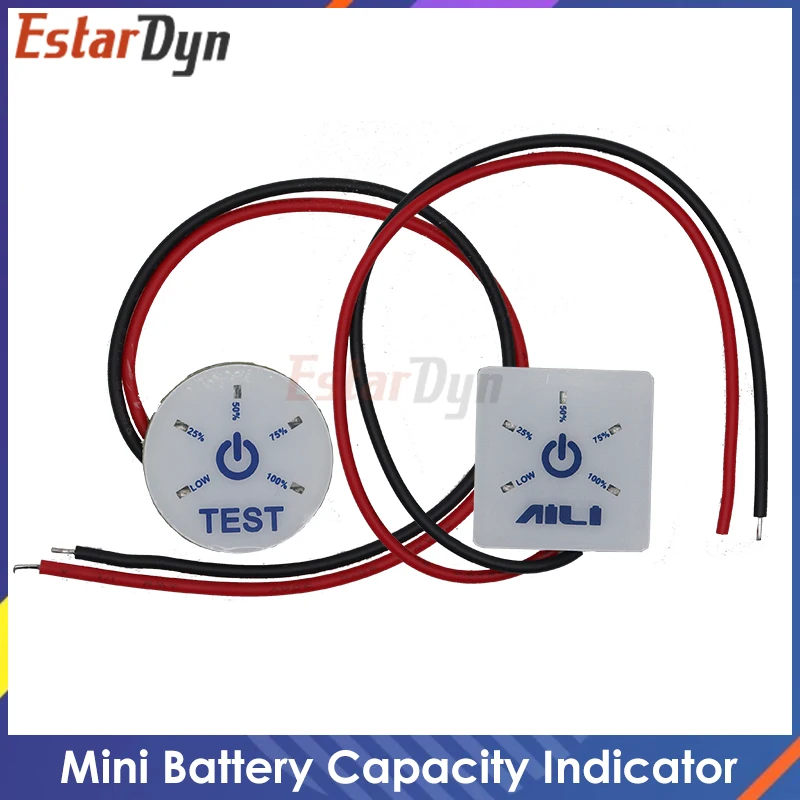 Mini batéria indikátor kapacity na úrovni výkonu 1s 2s 3s 5s li-ion 12,6 V 12 V Olovna kyselina 4S LifEPO4 s výstražnou výstražou