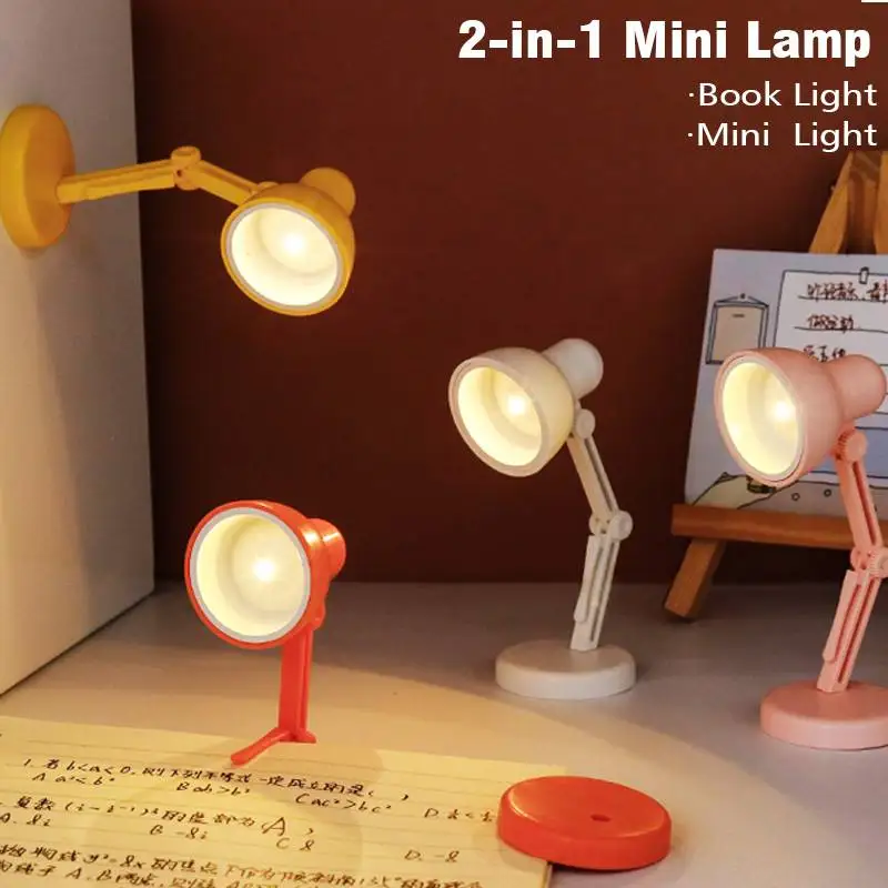 Mini bezdrôtové LED nočné ľahké svetlo napájané zložiteľná nočná lampa stolovej lampy Clip-On Študovňa čítanie lampa Ochrana Lampa