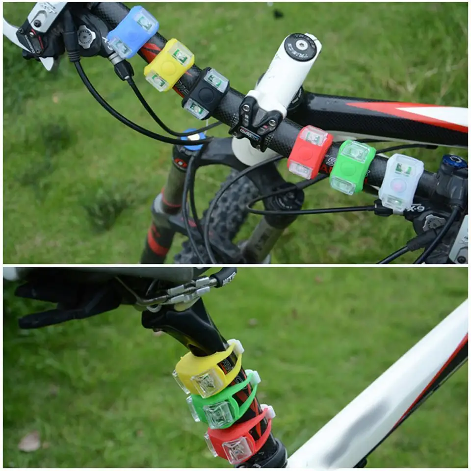 Mini bicykle zadné svetlá s jedným dotykom prepínač LED strobe zadná blesková žiarovka Bicykel Light Bicycle Doplnky
