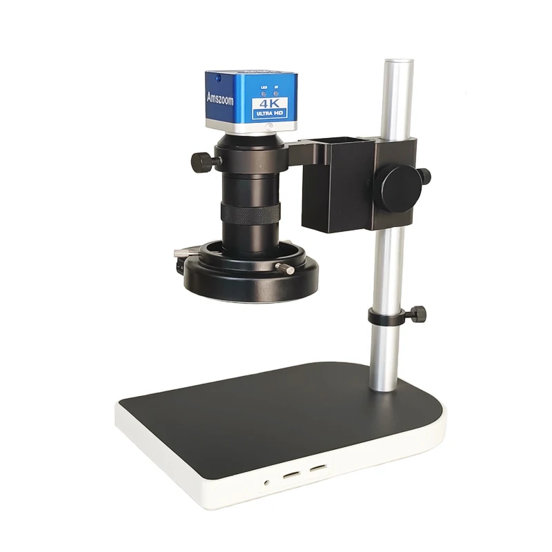 Mini Blue 4K Ultra HD Sony CMOS priemyselný fotoaparát typ C Digitálny video mikroskop Nastaviteľný zoom 8x-130x C-Mount Table
