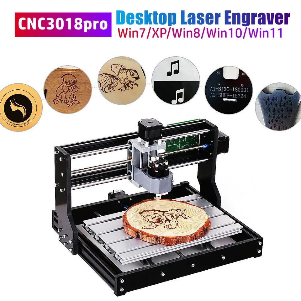 Mini CNC3018 Graver CNC 3018 Pro Laser Ryther Wood CNC Router stroj GRBL er11 Hobby DIY gravírovanie pre drevo PCB PVC