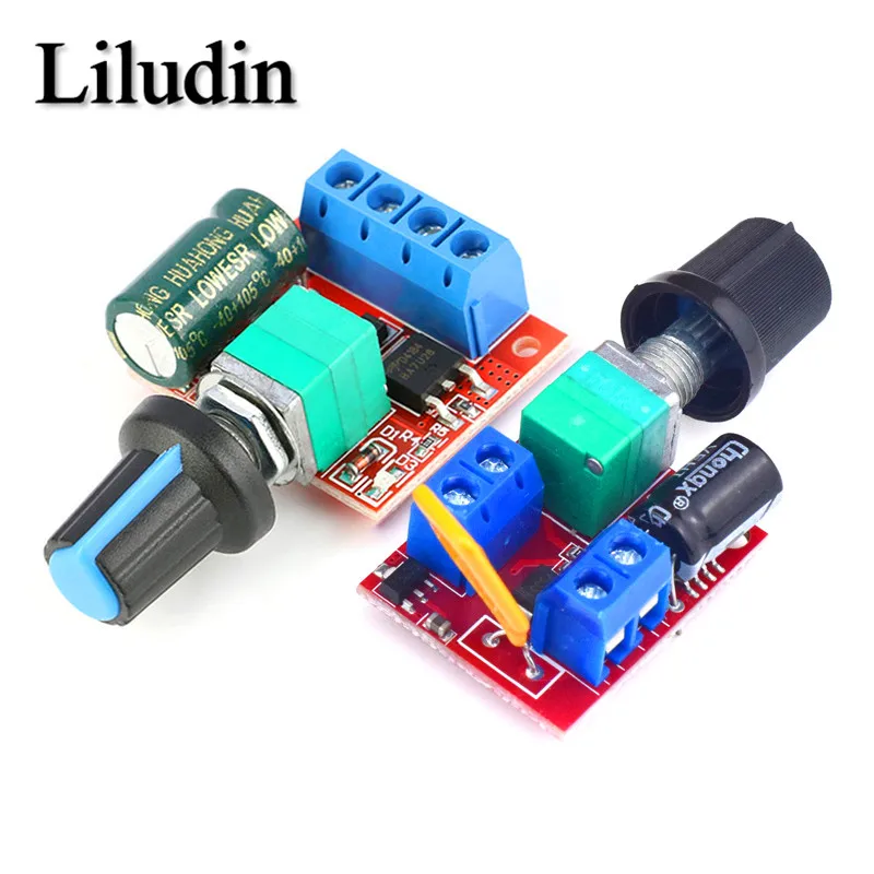 MINI DC-DC 4.5V-35V 5A 90W PWM DC Rýchlosť Motora Rýchlosť modulu Rýchlostný regulačný regulačný riadiaci prepínač Nastavenia dosky 12V 24V PN35