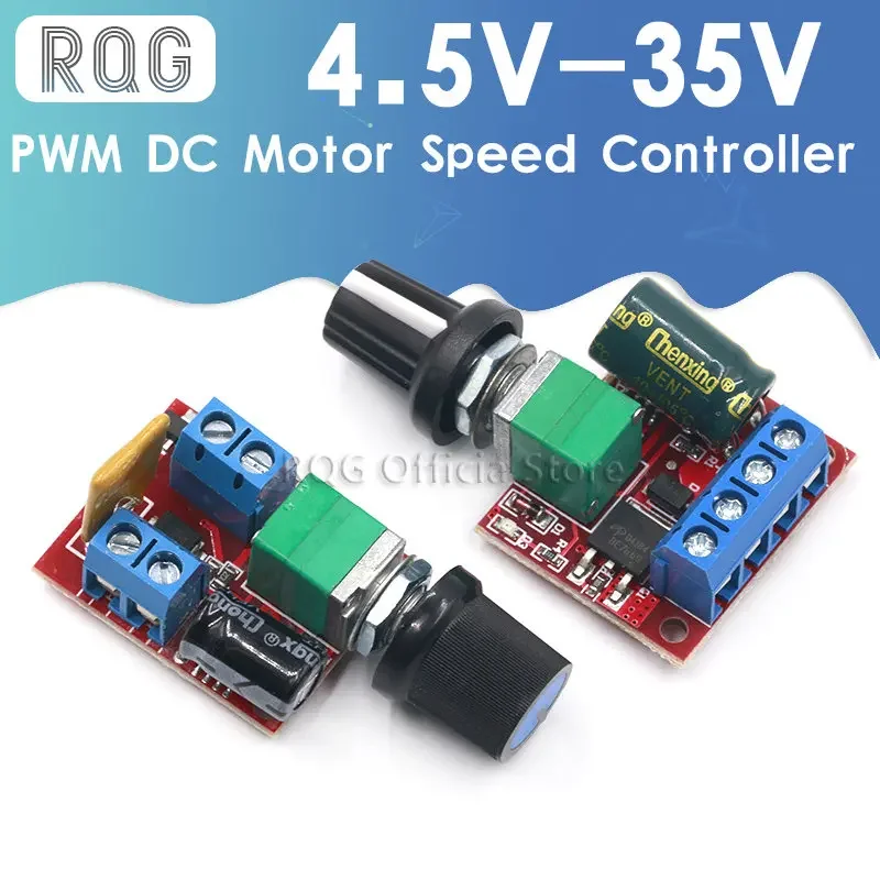 MINI DC-DC 4.5V-35V 5A 90W PWM DC Rýchlosť Motora Rýchlosť modulu Rýchlostný regulačný regulačný riadiaci prepínač Nastavenia dosky 12V 24V PN35