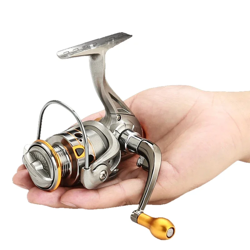 Mini DC150 Series Super výkonná 12+1BB Spinning Fishing Navice 5.2: 1 Prevodový pomer kov Mini odolný rybársky cievku návnady na návnadu