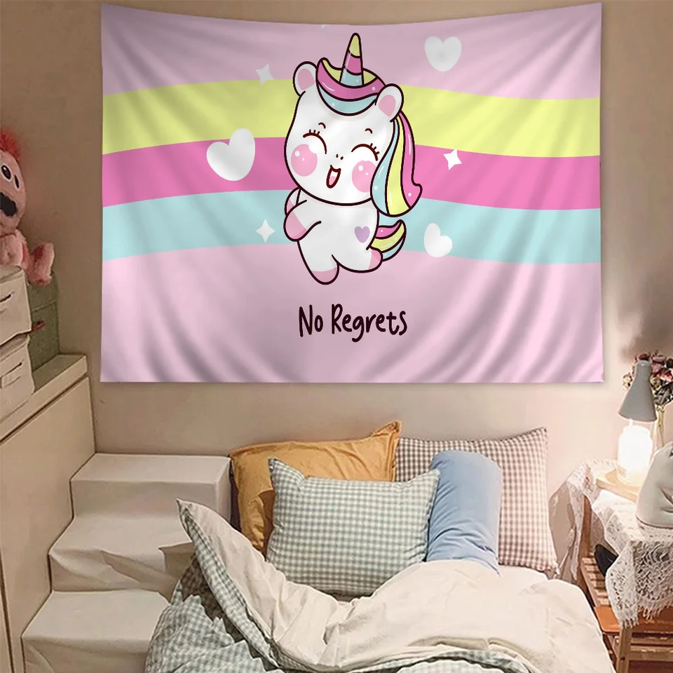 Mini dievčenské tapisérie anime tapisérie závesný tarot hippie nástenné koberce na koľaj