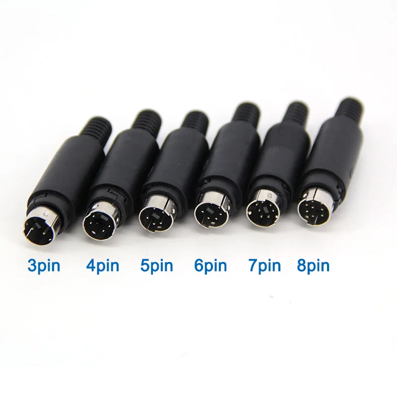 Mini Din Plug 3/4/5/6/7/8/8 Pin Chassis Cable Cable Connector Socket Socket 3-8pin Welding Wire S Terminál Mini PS2 Muž K
