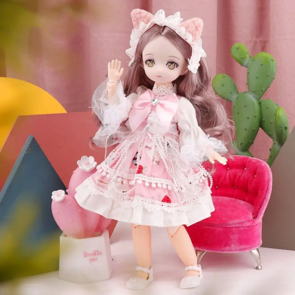Mini Dolls Sférický spoločný spoj 30 cm anime bjd bábika sa oblieka 3d oči 1/6 bjd bábiky farebné 1/6 bjd hyded bábiky pre deti