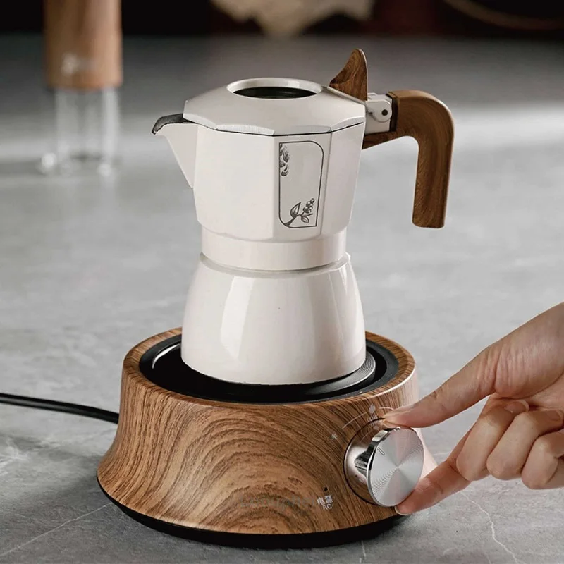 Mini elektrický keramický sporák Moka Pot Special For For For Brewing Base Ohrievač 2-stupňová úpravy čaju prenosný vodný kotol 500W
