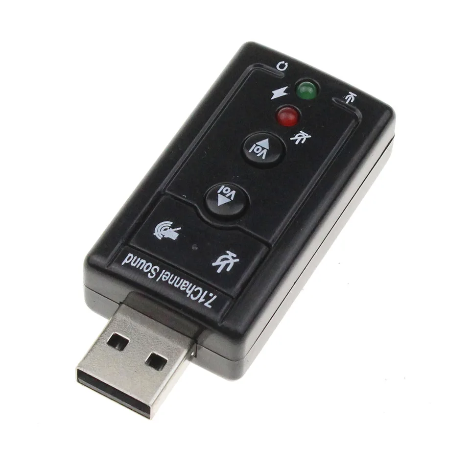 Mini externá zvuková karta USB 7.1 kanál 3D prevodník zvukového adaptéra +3,5 mm náhlavná súprava mikrofón pre počítačový počítačový pracovník Notebook