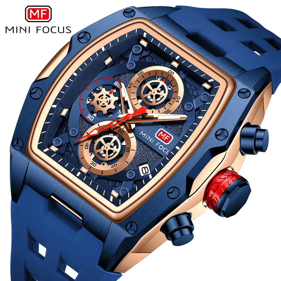 Mini Focus Fashion Sport Quartz Watch for Men Top značka chronograf WireProof Watches Silikone remienok Luxusné obchodné náramkové hodinky