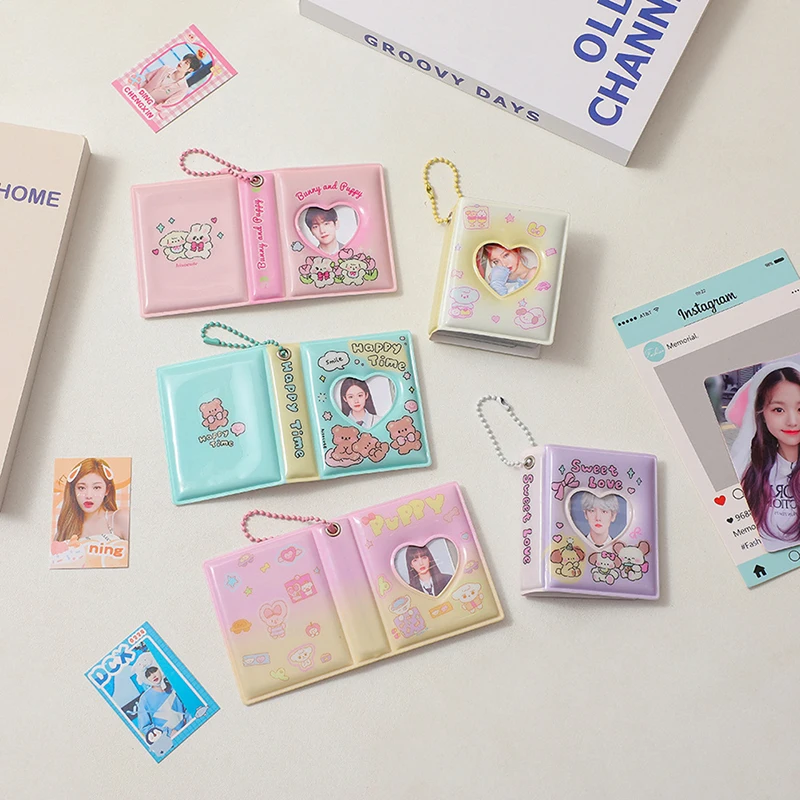 Mini fotoalbum PVC priehľadný menový držiak karty 32 vreckety KPOP KARTA BINDER MINI MINI IDOL Pictures Zhromažďovanie knihy