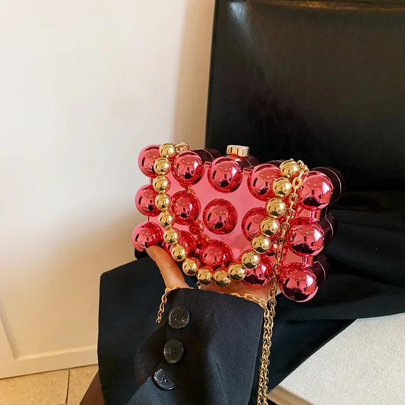 MINI Gold Chain Crossbody Bags for Women 2024 Y2K Kórejská módna dáma Večerné párty vrecká na rameno kabelky a kabelky