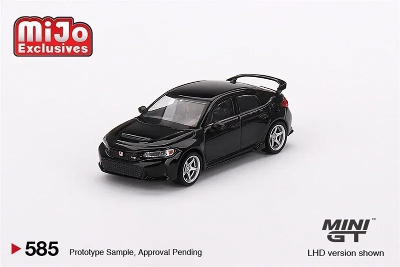 MINI GT MIJO Exkluzívne 1:64 Občiansky typ R Crystal Black Pearl 2023 W/ Advan GT Wheel Wheel Diecast Model CAR