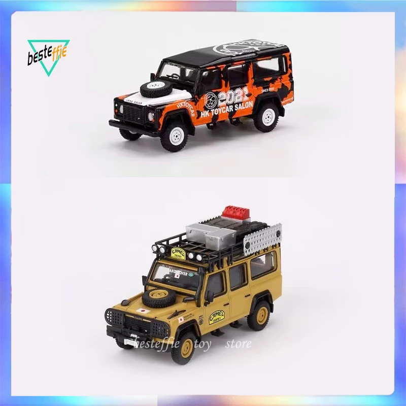 MINI GT MODEL MODEL SIMULÁCIA Zliatina 1/64 Verzia RHD zobrazená Land Rover Defender 110 Cars Model Boy Collection Collection Halloween Toy Gift