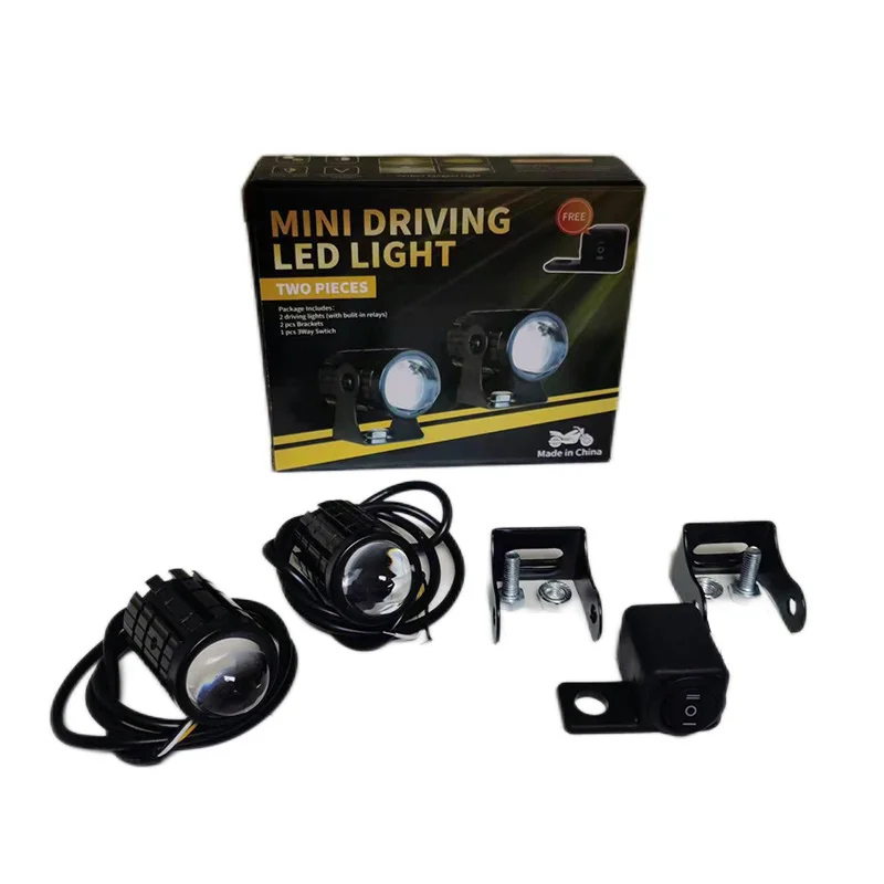 Mini hnacie svetlo svetlo svetlo vodotesné HI & Low pre motocyklové svetlomet LED žiarovky 1box