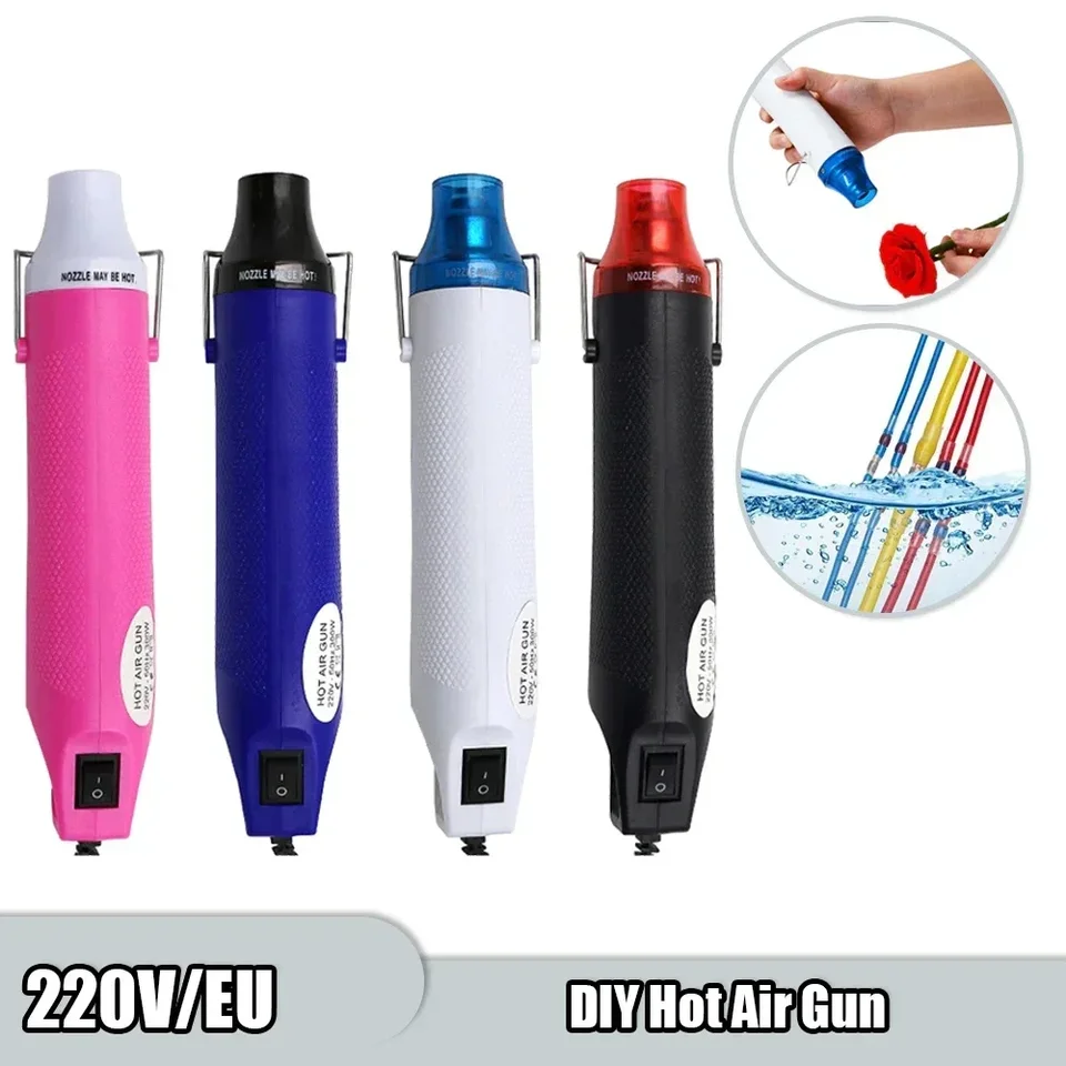 Mini horúca vzduchová pištoľ spájkovacia teplota dúchadla Elektrická energia horúca sušička Tepelná pištoľ pre zmršťovanie hadičiek CAP DIY remeslá 220V